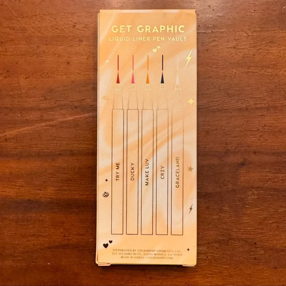 Colourpop Get Graphic Liquid Eyeliner Pen Vault 5pc Set